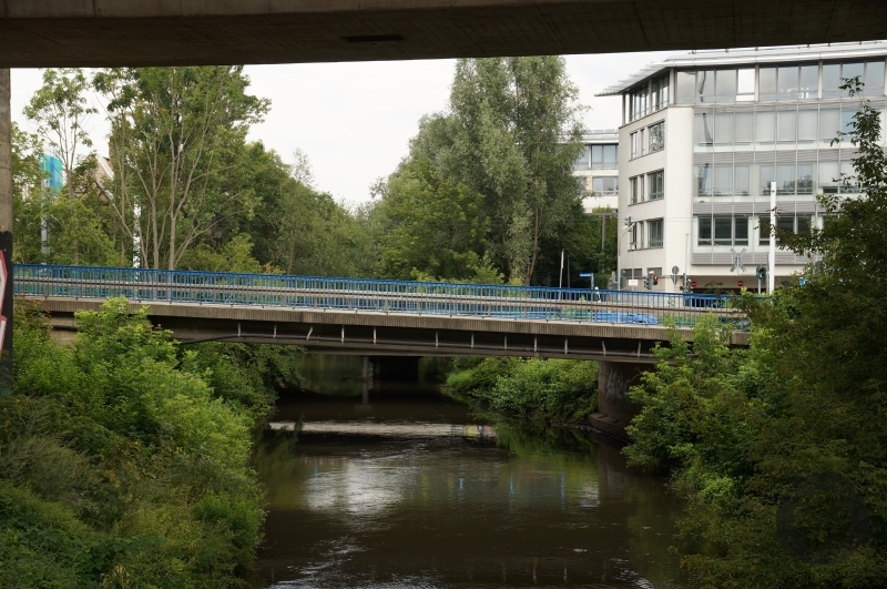 Mühlgrabenbrücke an der Hochstraße am Glauchaer Platz in Halle (Saale)