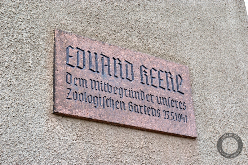 Gedenktafel für Eduard Keerl am Reilsturm (im Bergzoo) in Halle (Saale)