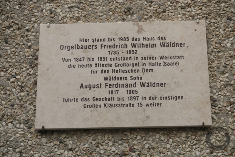 Gedenktafel Friedrich Wilhelm Wäldner & August Ferdinand Wäldner in der Salzstraße in Halle (Saale)