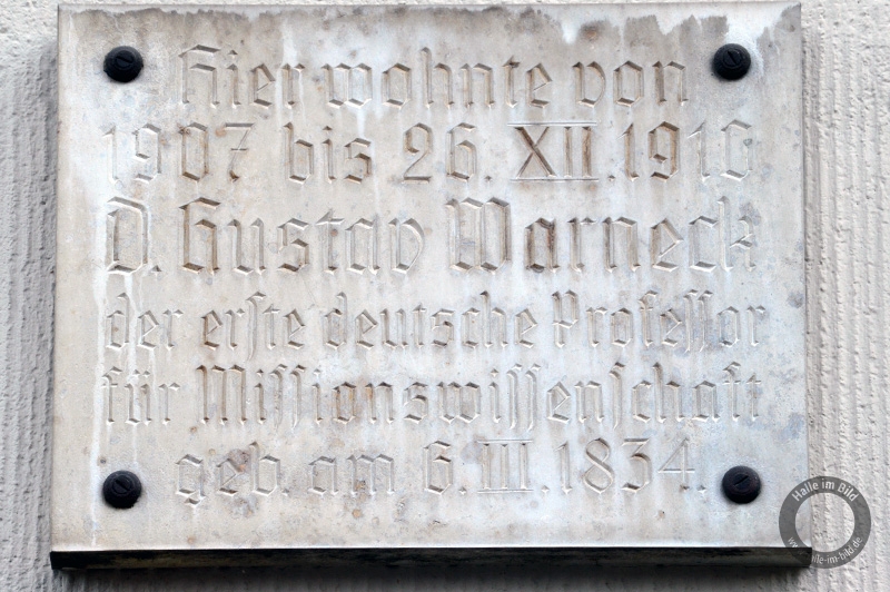 Gedenktafel Gustav Warneck