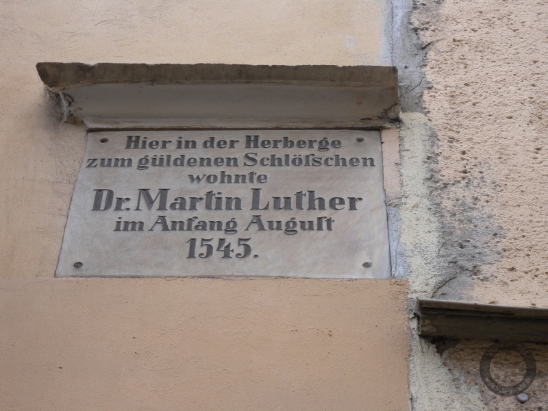 Gedenktafel für Martin Luther in Halle (Saale)