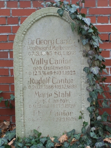 Das Grab von Georg Cantor in der Friedenstraße in Halle-Giebichenstein