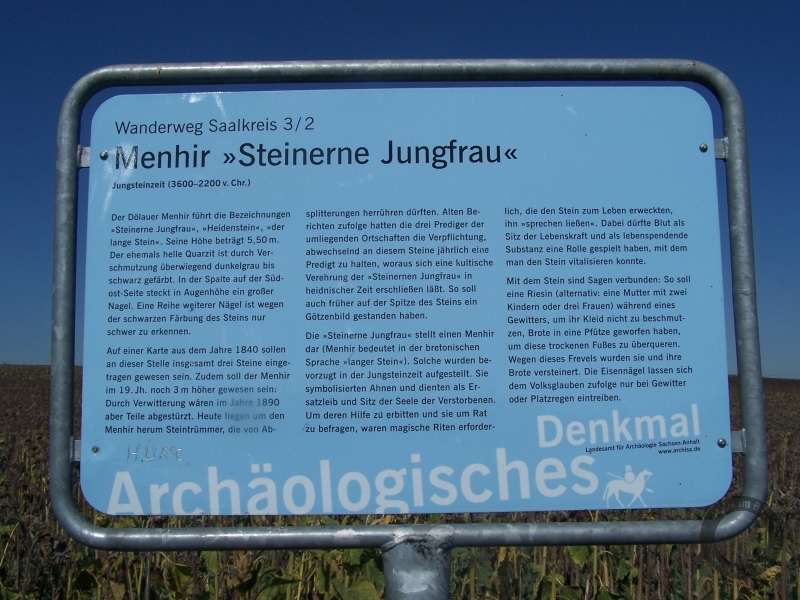 Steinerne Jungfrau bei Halle-Dölau