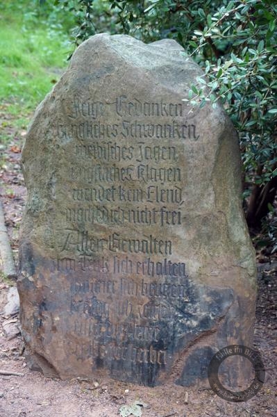 Goethe-Spruchstein im Reichardtsgarten