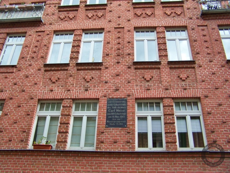 Gedenktafel für Carl Weise in der Kleinen Ulrichstraße in Halle (Saale)