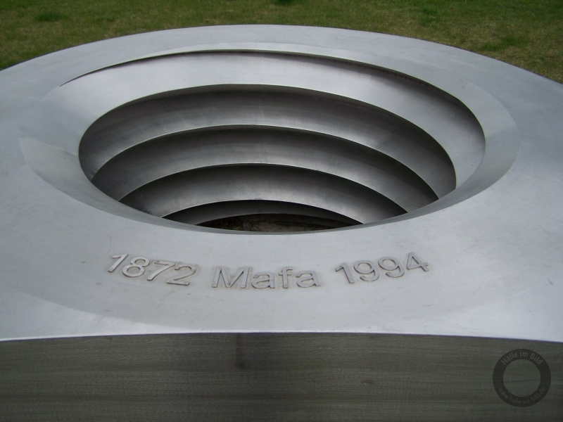 Denkmal für die Maschinenfabrik (Mafa) in der Merseburger Straße in Halle (Saale)