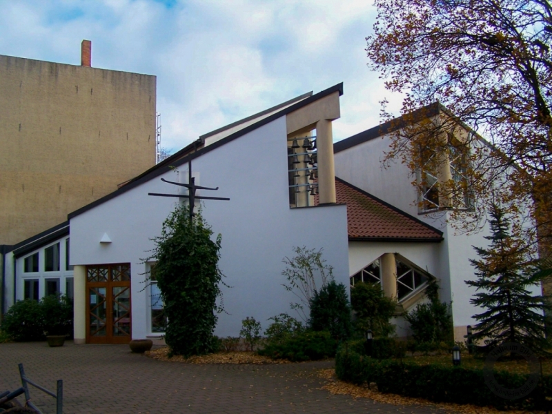Katholische Heilig-Kreuz-Kirche in der Gütchenstraße in Halle (Saale)