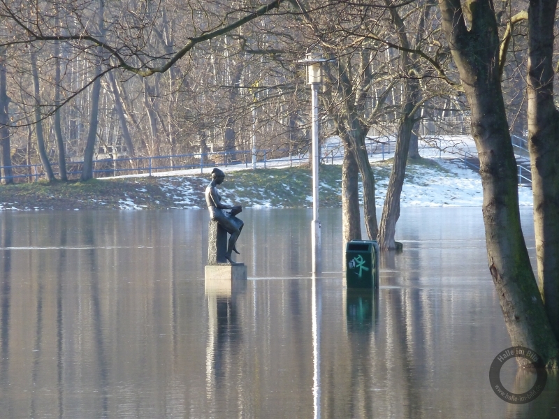 Hochwasser im Januar 2011 in Halle (Saale)