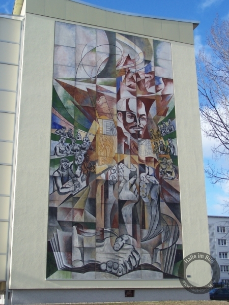 Wandbild "Er rührte an den Schlaf der Welt" (Lenin) in Halle-Neustadt
