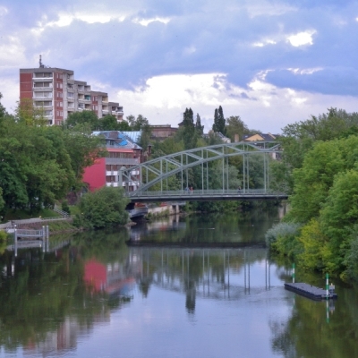 Genzmer Brücke am Holzplatz in Halle (Saale)