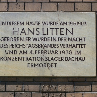 Gedenktafel für Hans Litten in Halle (Saale)