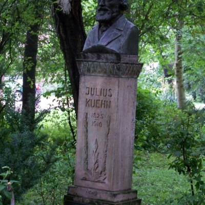 Denkmal für Julius Kühn auf dem GSZ-Gelände in Halle (Saale)