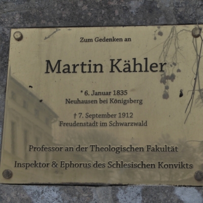 Gedenktafel für Martin Kähler in der Emil-Abderhalden-Straße in Halle (Saale)