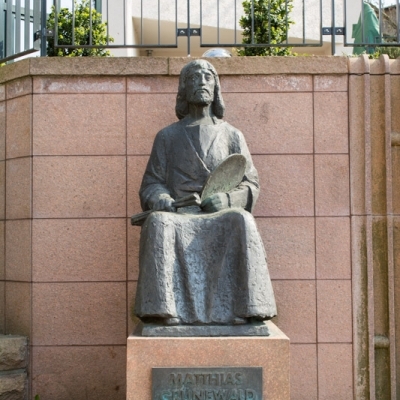 Denkmal für Matthias Grünewald von Gerhard Geyer am Mühlberg in Halle (Saale)