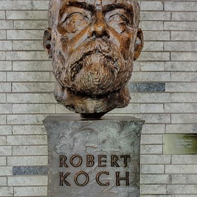 Denkmal für Robert Koch von Gerhard Geyer in Halle-Neustadt