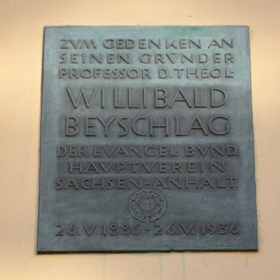 Willibald Beyschlag (Gedenktafel)