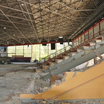 Ehemalige Eissporthalle am Gimritzer Damm in Halle (Saale)