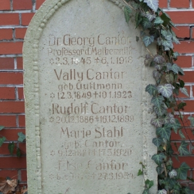 Das Grab von Georg Cantor in der Friedenstraße in Halle-Giebichenstein