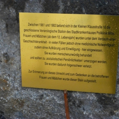 Opfer der Venerologische Station (Poliklinik Mitte) in der Kleinen Klausstraße in Halle (Saale)