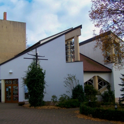 Katholische Heilig-Kreuz-Kirche in der Gütchenstraße in Halle (Saale)