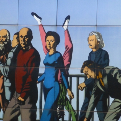 Wandbild "Die Gefährten" von Uwe Pfeifer im Hohen Weg in Halle-Kröllwitz