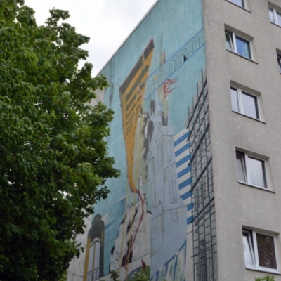 Wandmalerei "Halle" von Burghard Aust