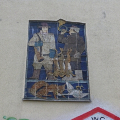 Wandmosaike an der Vogelweide in Halle (Saale)