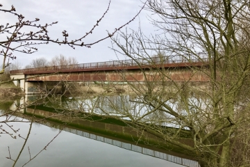 Kanalbrücke in der Unteren Aue in Halle (Saale)