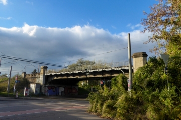Rosengartenbrücke in der Merseburger Straße in Halle (Saale)