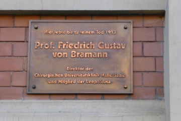 Gedenktafel für Friedrich Gustav von Bramann in Halle (Saale)