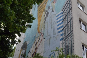 Wandmalerei "Halle" von Burghard Aust
